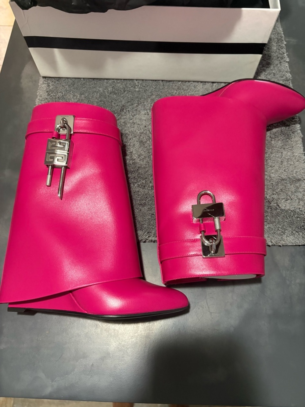 GIVENCHY SHARK BOOT HOT PINK NIB